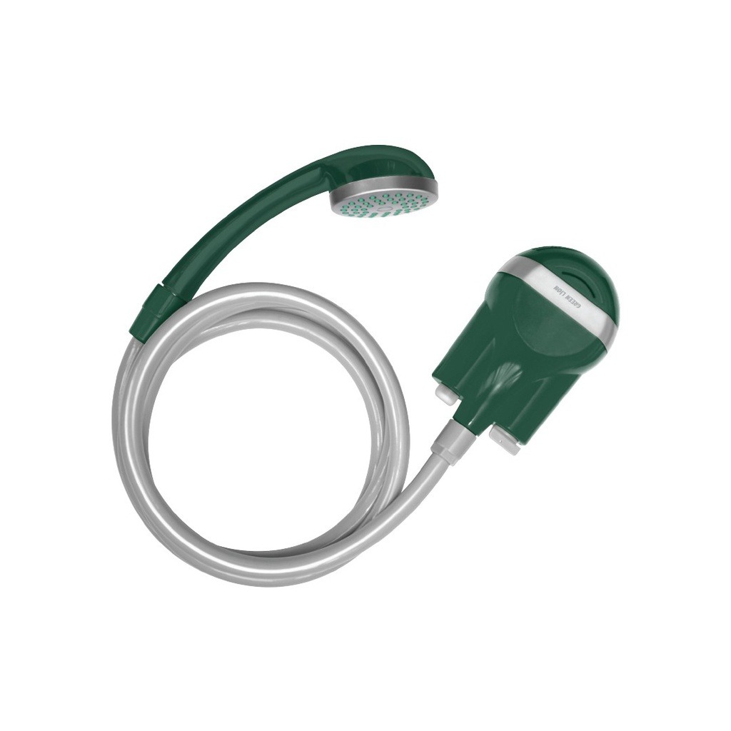 دش Green Lion القابل للشحن – أخضر | دش محمول للتخييم والأنشطة الخارجية بمنفذ USB-C وبطارية سعة 600 مللي أمبير