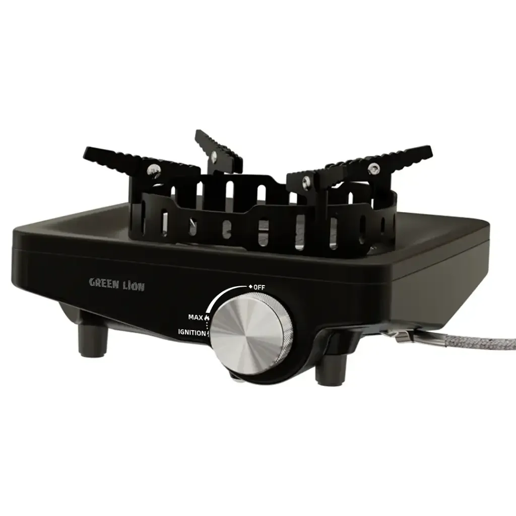 Green Lion Campflame Infrared Camping Stove – Black | 3050W Butane Gas Ceramic Outdoor Cooker