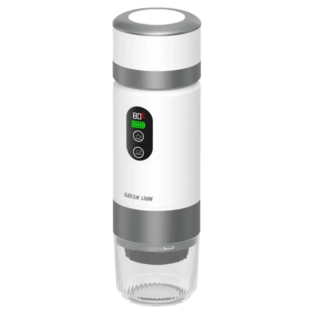 Green Lion Campinas Portable Coffee Maker 80mL – 20 Bar Espresso Machine with 7500mAh Battery & Type-C Charging