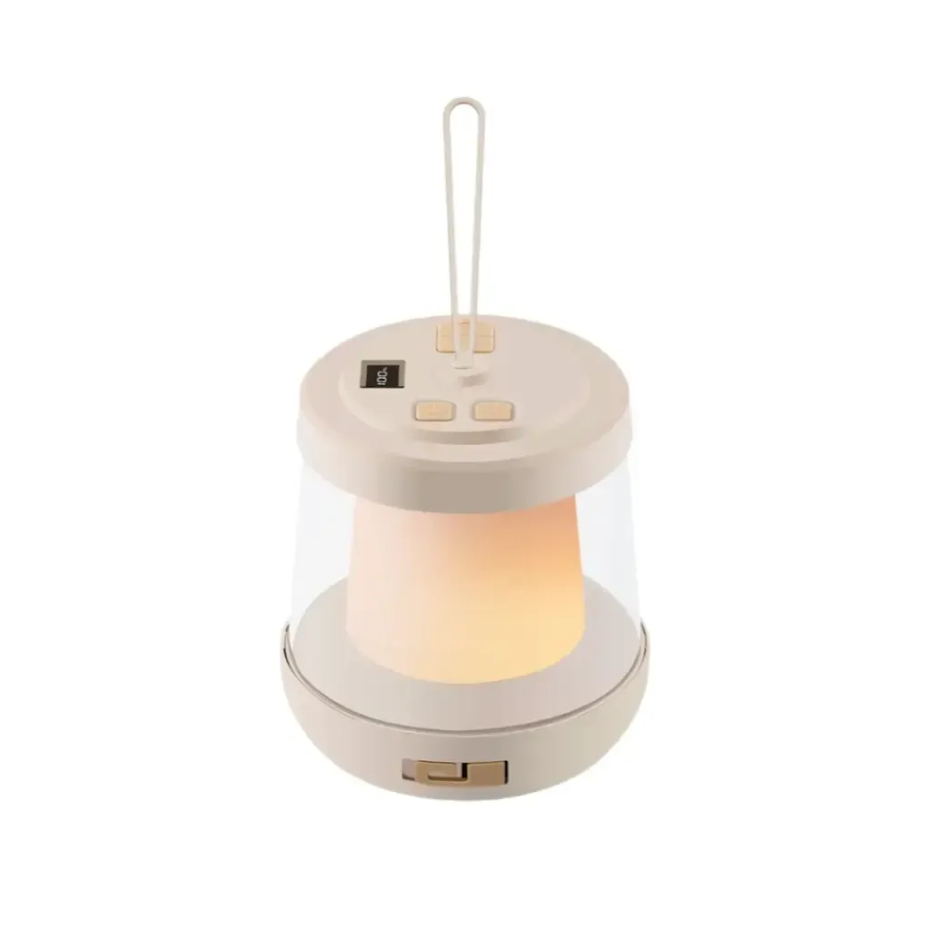 Green Lion Lumex LED With Built-In LED Strip Light – Beige | 10m RGB Camping Light with 1800mAh Battery