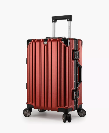 CabinPro 55 CM Cabin Hard Case Luggage Trolley Bag with Double 4 Spinner Wheels | CP001 - Red