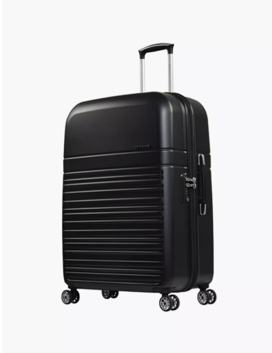 Eminent 53 CM Cabin Hard Case Luggage Trolley Bag with Double 4 Wheels | KF91 - Black