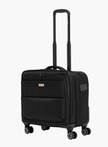WAVE Solid Softcase Trolley Bag with Retractable Handle - Black