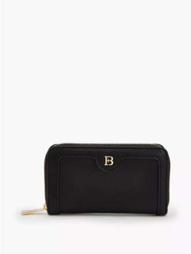 Flora Bella Textured Wallet with Zip Closure - Black