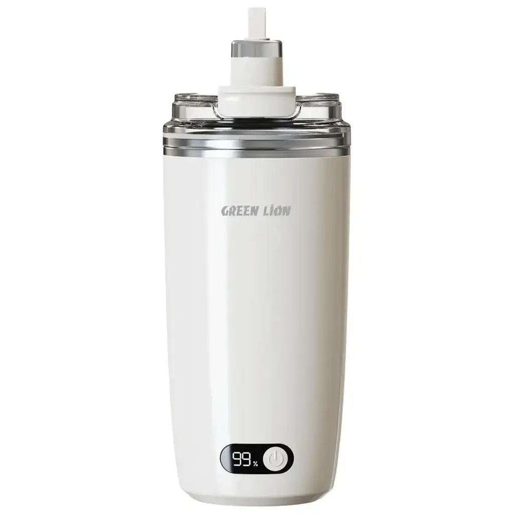 Green Lion Auto-Stirring Mug 350mL – Cream | Rechargeable Self-Mixing Coffee Mug with Type-C Charging