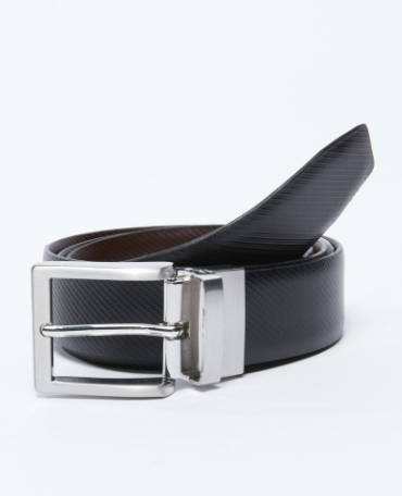 Textured Belt with Metallic Pin Buckle