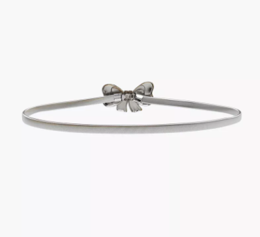 Metal Stretchable Belt with Bow Trim