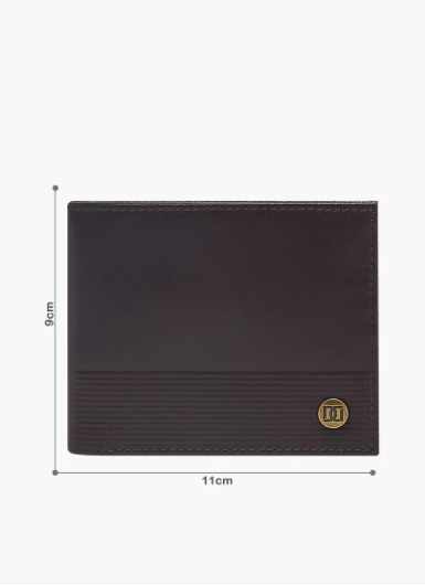 Duchini Mens Bi-Fold Leather Wallet - Brown