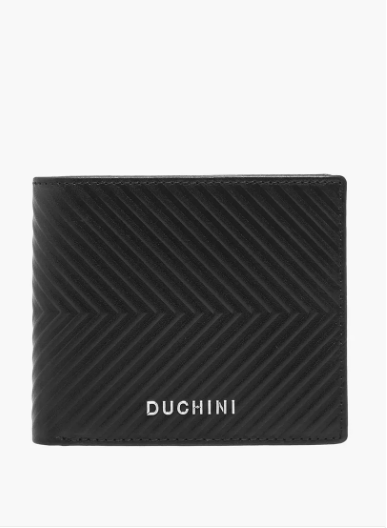Duchini Men Bi-Fold Leather Wallet - Black