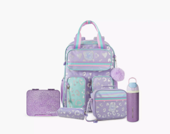 Eazy Kids School Bag & Pencil Bag & Lunch Bag with SS Bottle & Convertible Lunch Box - 17 Inch