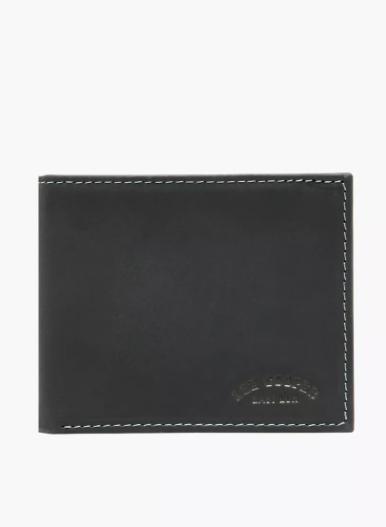 Lee Cooper Men Bi-Fold Leather Wallet - Black