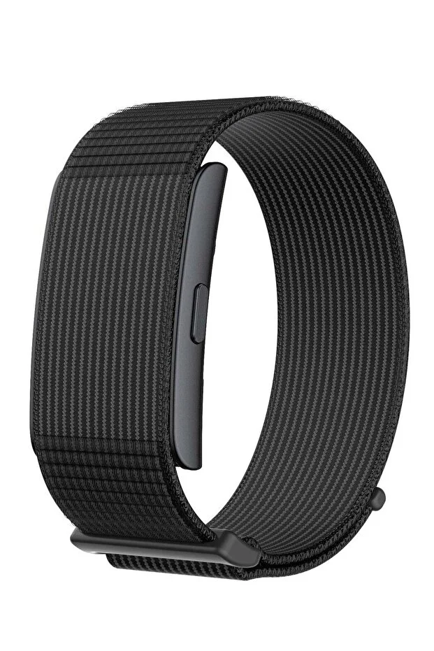 Green Lion Smart Fitness Band with Heart Rate SpO2 and Sleep Monitoring, 5ATM Waterproof Nylon Strap, Bluetooth 5.4, 10-Day Battery - Black