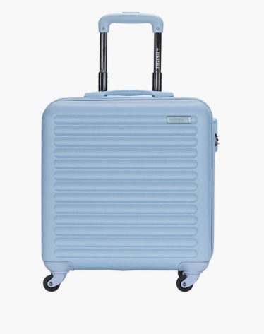 Stargold 40.5 CM Small Cabin ABS Hard Sided 4-Wheeler Spinner Trolley Bag with Combination Lock - Blue