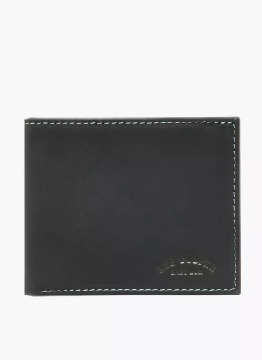 Lee Cooper Men Bi-Fold Leather Wallet - Black