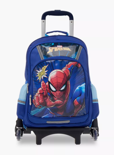 Disney Spider-Man Print Trolley Backpack with Retractable Handle - 16 inches