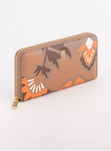 Carpisa Bouquet V1 Printed Wallet with Zipper closure | 19.5 X 2.5 X 10 CM - Multicolor