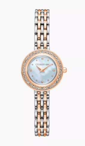 Cerruti 1881 Matera Women's 26MM Dual Tone Analog Stainless Steel Strap Watch | CIWLG0073004