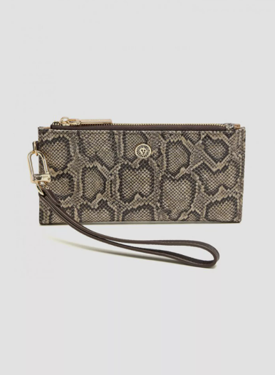 Anne Klein Animal Print Wallet with Zipper - Animal Print