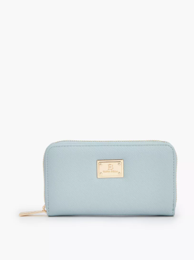 Flora Bella Textured Wallet with Zip Closure - Blue