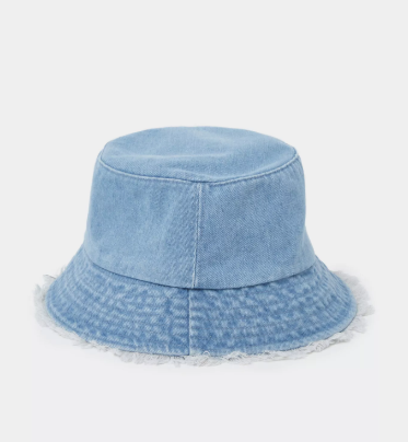 Styli Frayed Edge Denim Bucket Hat (Free Size)