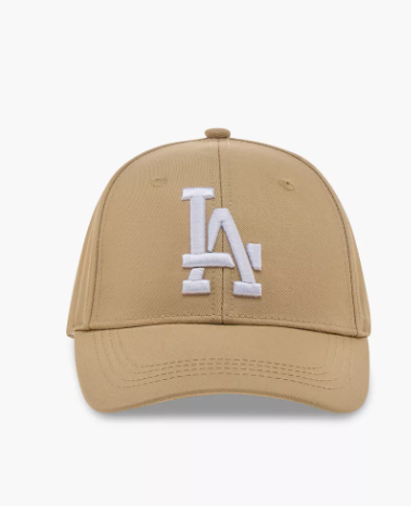 Men Cap with Embroidered Design (Free Size) - Beige