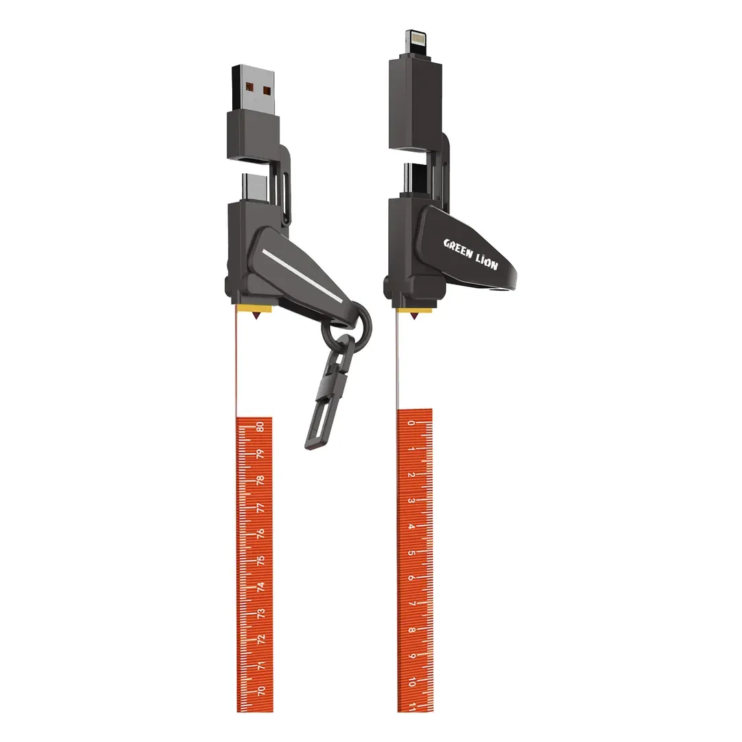 Green Lion 4-in-1 Super Fast Charging Cable with Neck Strap 240W | Multi Charging Cable