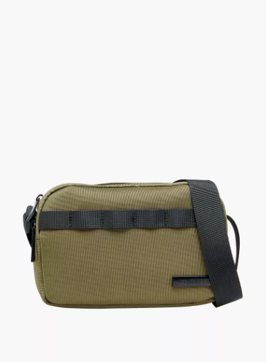 Lee Cooper Men Textured Crossbody Bag- Green