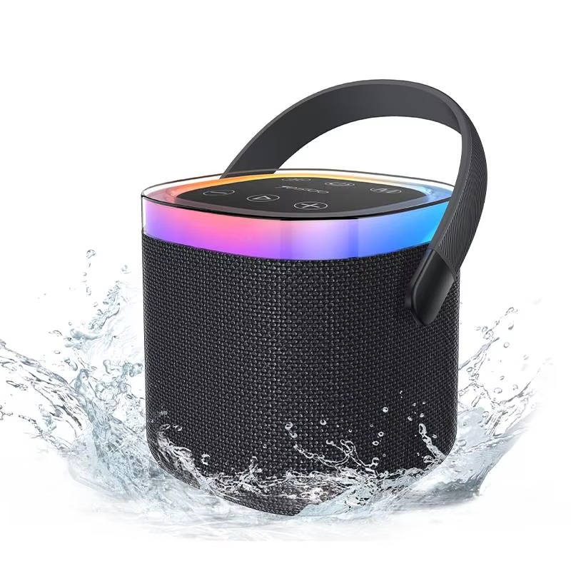 YESIDO YSW25 Bluetooth 5.3 Portable Speaker 8W 360° Surround Sound RGB Light IP67 Waterproof – Gray