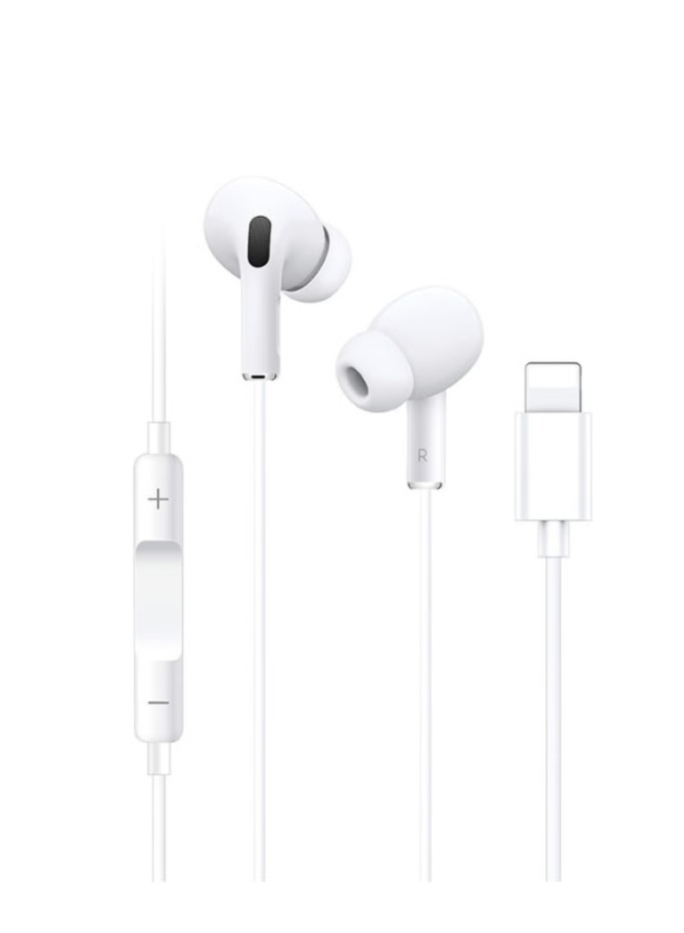YESIDO YH36 Lightning Wired Earphones with Mic, HiFi Stereo Sound, 10mm Drivers, Remote Control In-Ear Headphones – White