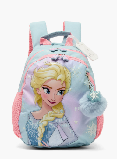 Disney Elsa Print Backpack for Girls 5-8 Years with Padded Shoulder Straps