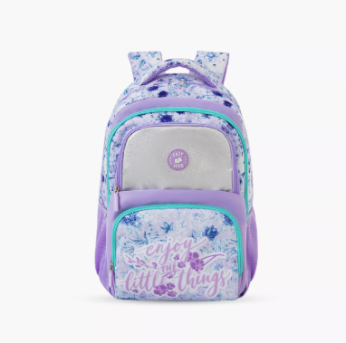 Eazy Kids 3-Piece School Bag Set with Laptop Compartment - Purple - 18 Inch