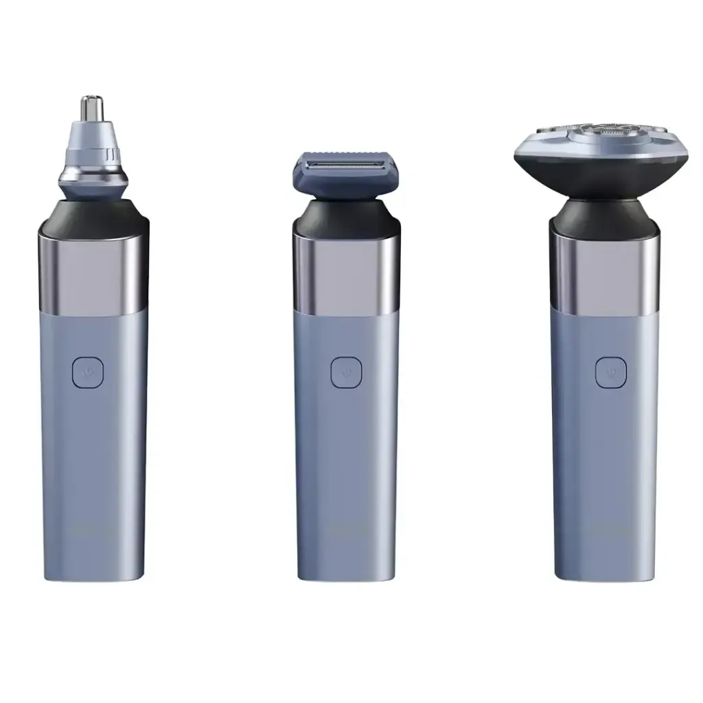 Green Lion G-Blade 3-in-1 Head & Nose Hair Clipper and Trimmer, Cordless Shaver, USB-C Rechargeable, IPX7 Waterproof – Gray
