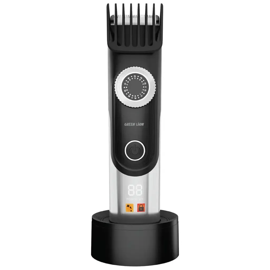Green Lion 6-in-1 Trim Pro Care Kit, Cordless Hair & Beard Trimmer with Ceramic Stainless Steel Blades, IPX7 Waterproof – Black