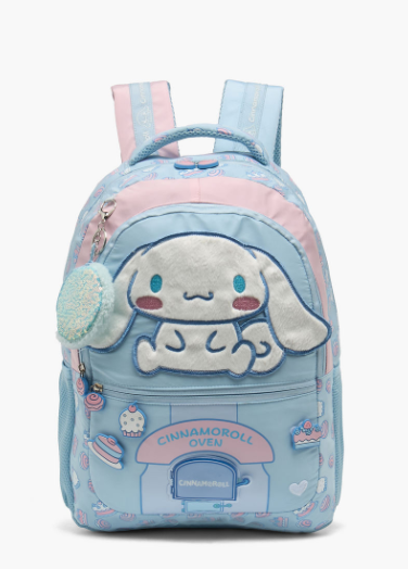 Sanrio Cinnamoroll Applique Backpack for Girls 5-8 Years with Padded Shoulder Straps - 16 inches