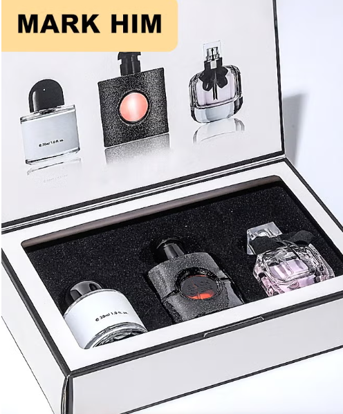 Mark Him Luxury 3-in-1 Perfume Gift Set for Women, Premium Eau de Parfum Collection, Long-Lasting Fragrance with Vanilla, Rose, Jasmine & Sandalwood, Elegant Gift Box EDP for Her