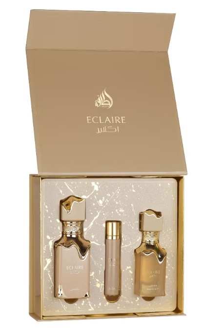 Lattafa Eclaire Fragrance Gift Set EDP 100 ml + Travel Spray 12ml + Hair Mist 50 ml