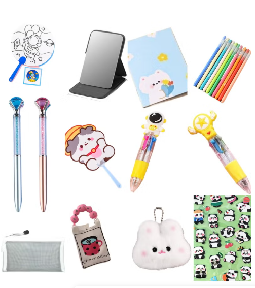Generic Back-to-School Kids Drawing Starter Set Creative Color Pens Stickers Art Book Gift Box