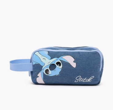 Disney Stitch Print Pencil Pouch with 2 Compartment