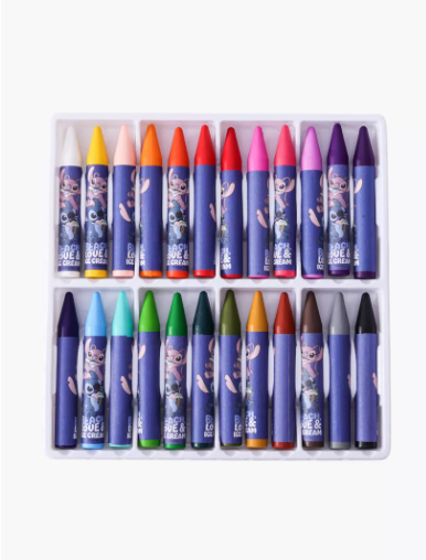 Disney Stitch Print 24-Piece Oil Pastel Crayon Set