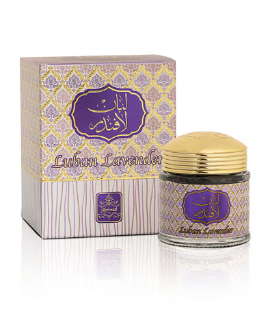 Almas Bakhoor Luban Lavender 40grams of Authentic Arabic Agarwood Chips | Aroma Lasts All Day Long - Perfect for Prayers, Namaz, Ramadan & Eid Gifts, Ceremonies, Meditation & Room Perfuming