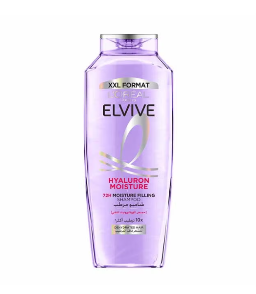 L'Oreal Elvive Hyaluron Moisture Filling Shampoo Replumps Hair With 72H Of Hydration purple 600ml