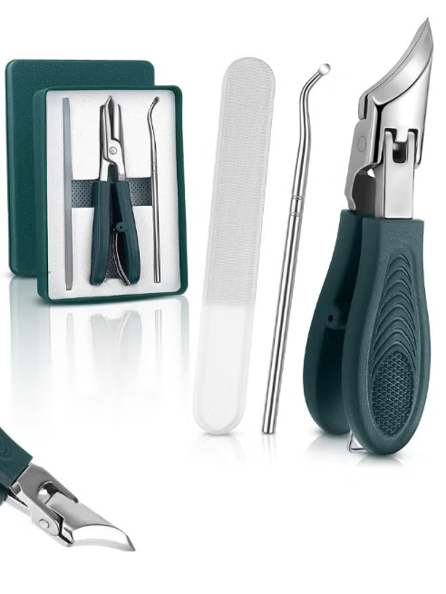 Generic 3PCS Ingrown Toenail Clippers Set, Beveled Eagle Beak Nail Clippers for Thick Nails, for Elderly Men Women