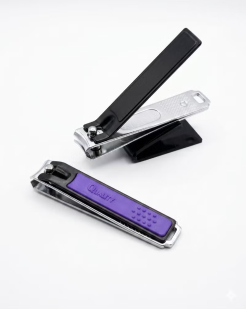 PetalClip Nail Clipper Nail Cutter – Heavy Duty Stainless Steel Toenail Clipper for Thick Nails, Sharp Manicure Pedicure Tool - Silver (1Pcs)