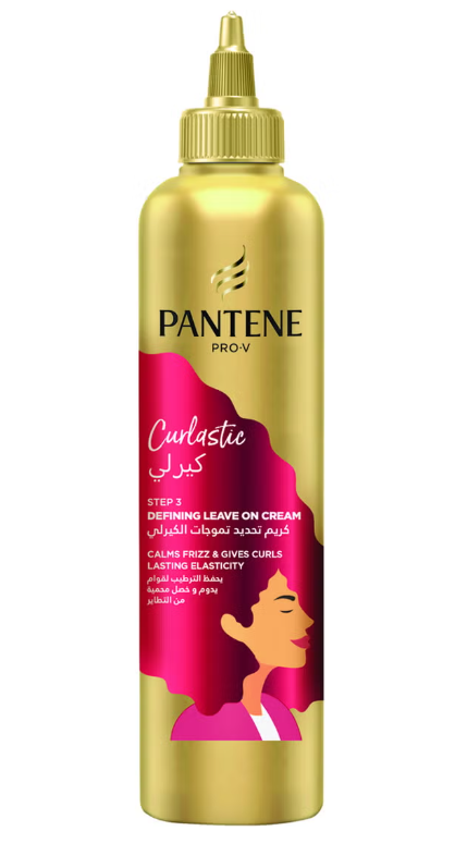 Pantene Pro-V Curlastic Defining Anti-Frizz Leave-On Cream For Lasting Elasticity