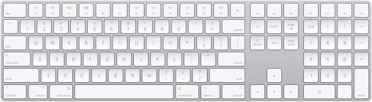 Renewed Apple Magic Keyboard Renewed with Numeric Keypad US English Silver
