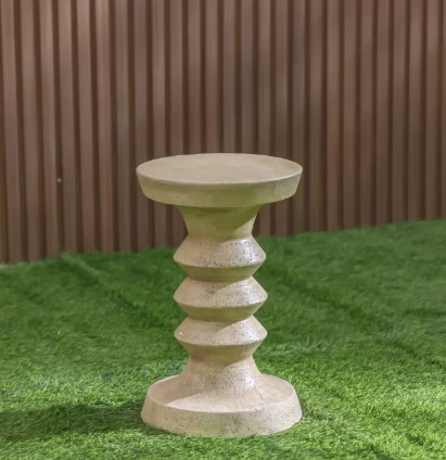 Danube Home  Axis MGO Side Table - Outdoor Garden Accessory, Ideal for Patio, Deck, or Garden Ornaments - 31x 31x 48.5cm
