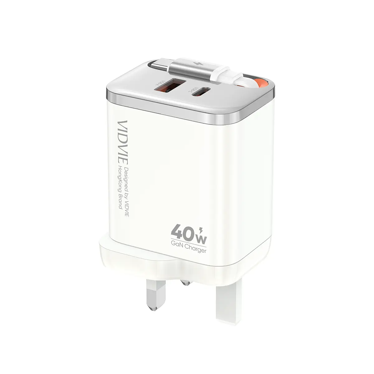 Wall Charger  XL-PLB127  Retractable Cord GaN Fast Charger