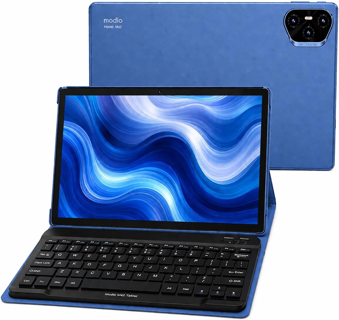 Modio M42 Tablet 10.1" IPS HD, 8GB RAM 512GB Storage, Android 13, 10000mAh, Dual SIM WiFi, 13MP Camera, Keyboard Mouse Pen Bundle