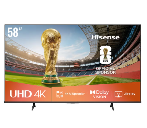 Hisense 58 Inch Smart TV UHD 4K E6Q Dolby Vision - Black