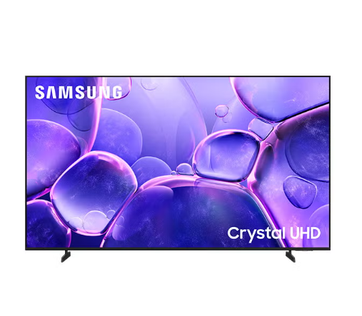 65 Inch Crystal UHD TV, U8000F, 4K, Crystal Processor 4K, MetalStream Design, Knox Security, Endless Free Content, Smart TV, UA65U8000FUXZN (2025 - UAE Version) U8000F BLACK